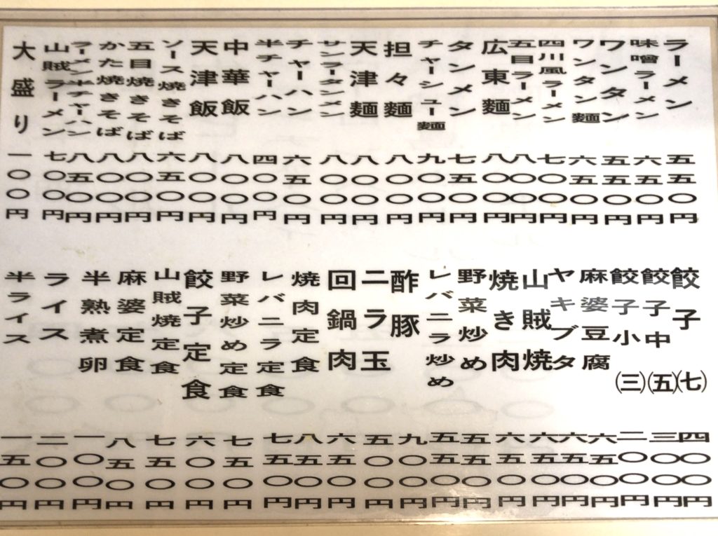 メニュー