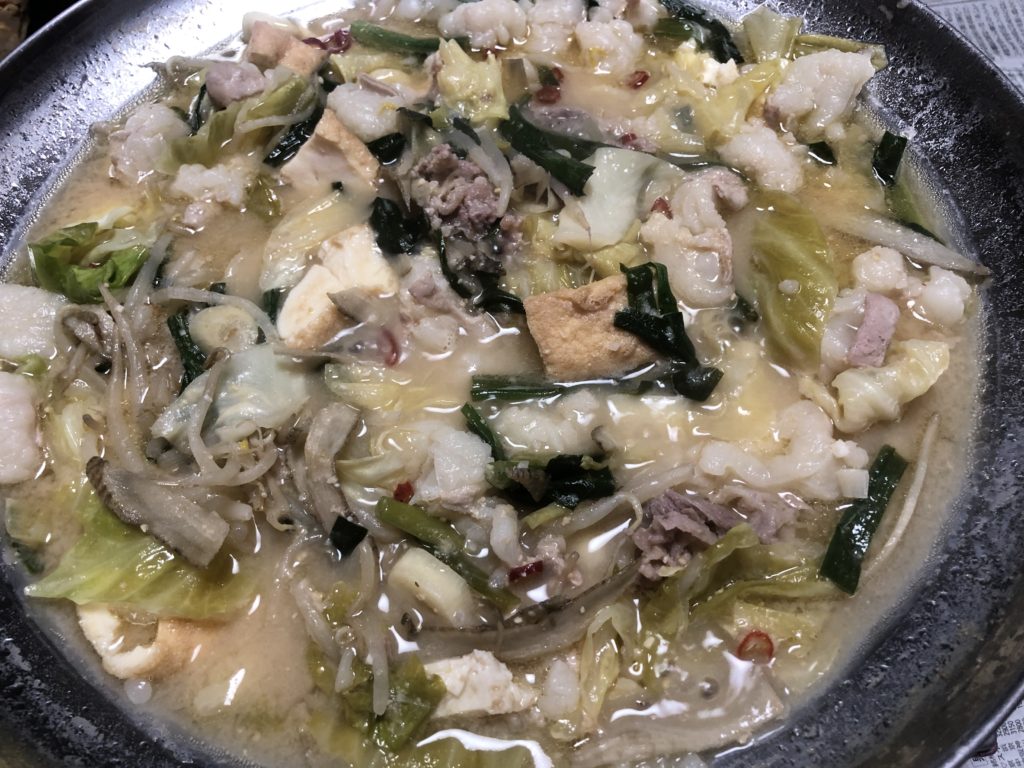 もつ鍋（加熱時）